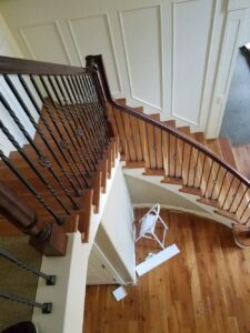hardwood floor stairs